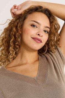 Pull manches courtes femme