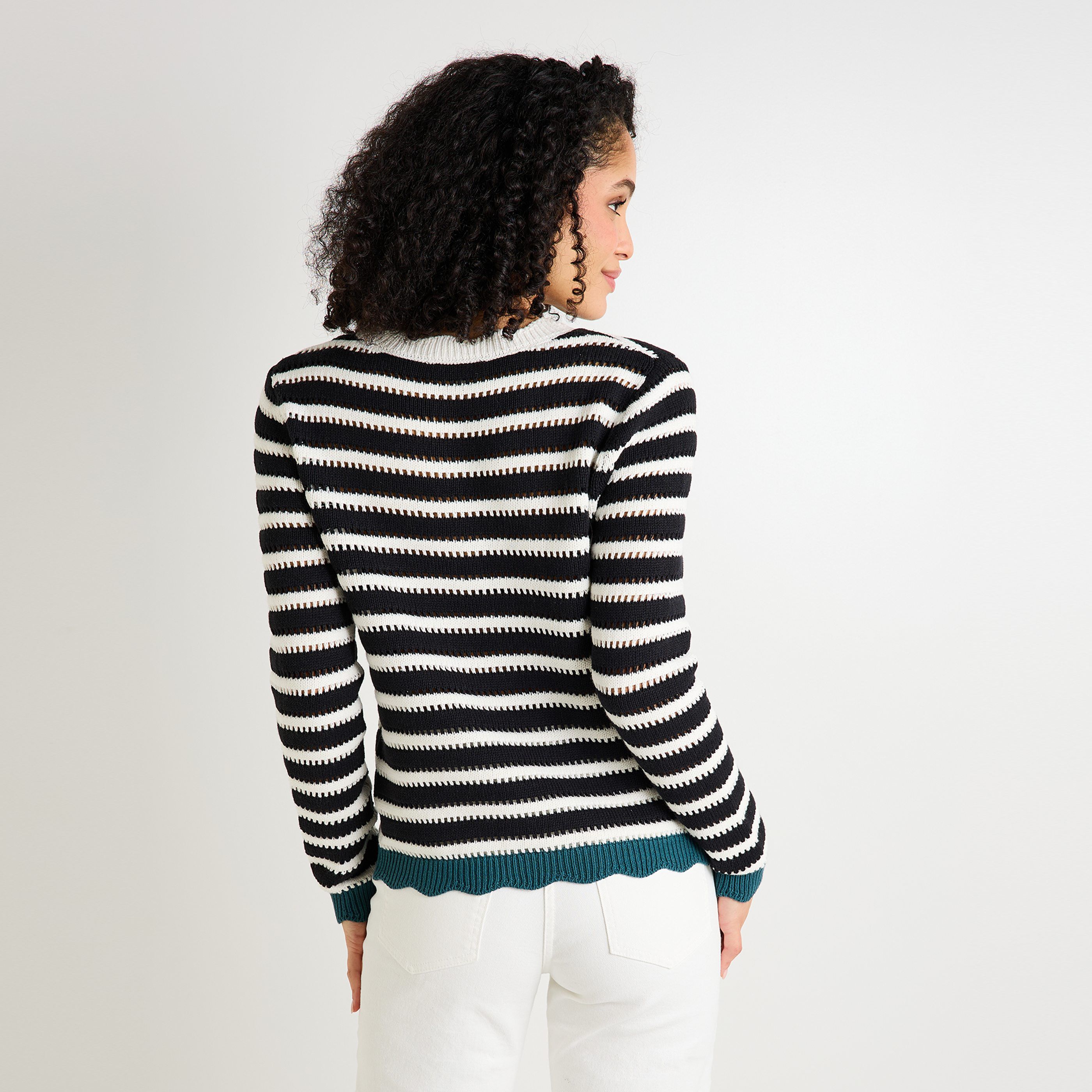 Pull col rond femme