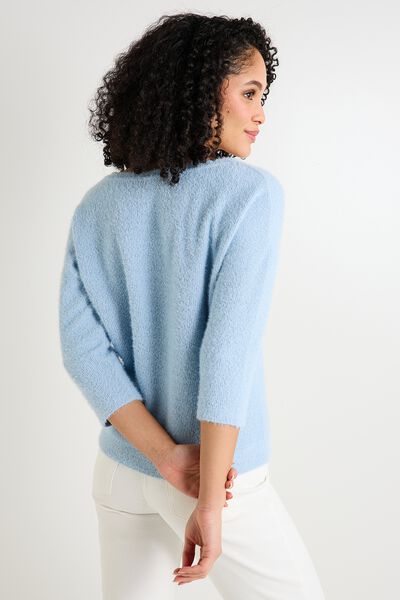 Pull col V femme