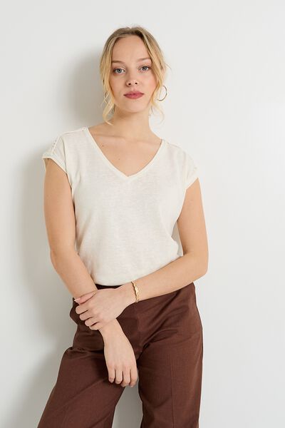 T shirt col V femme