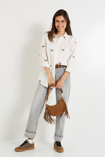 Chemise imprimé léopard femme
