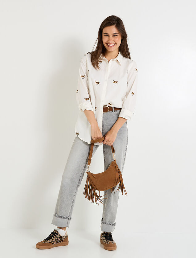 Chemise imprimé léopard femme