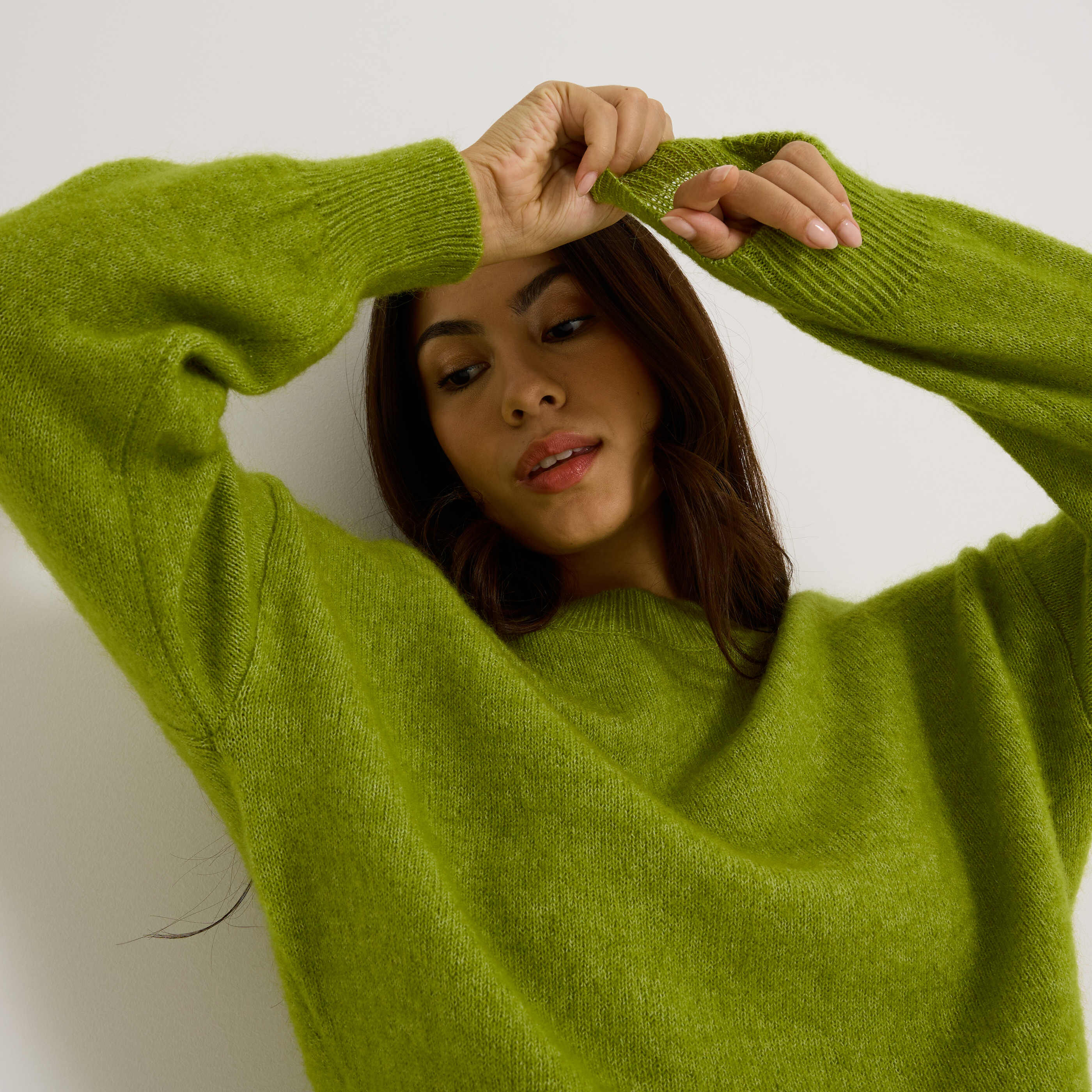 Pull premium &agrave; col rond femme