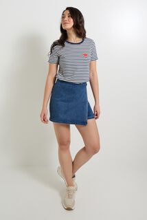 Jupe-short en denim femme