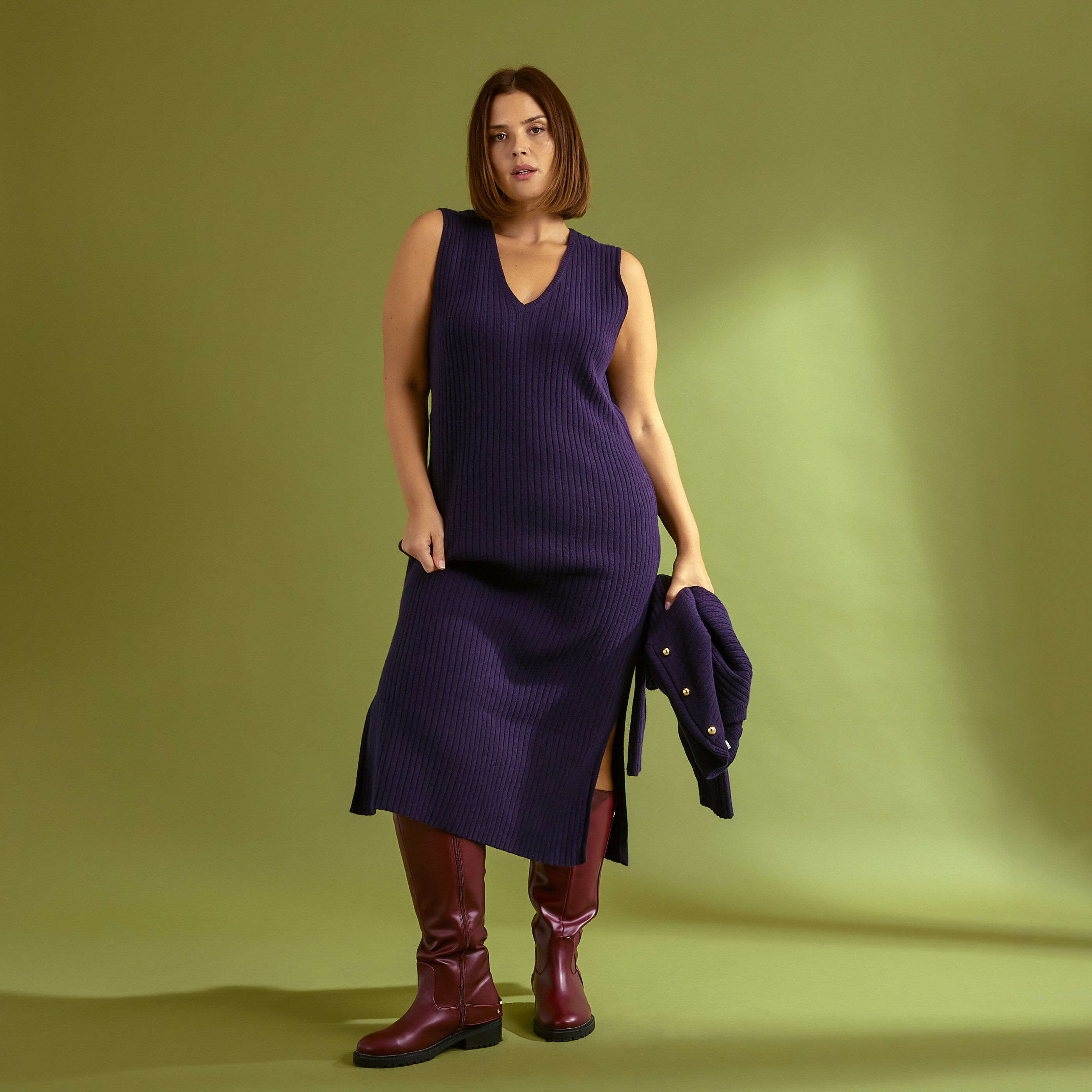 Robe pull 2 en 1 femme