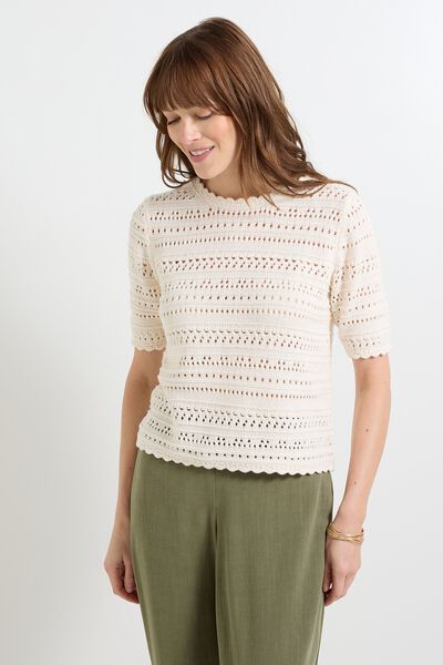 Pull col rond femme