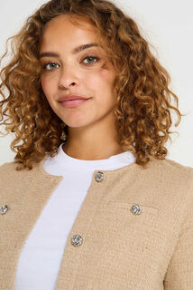 Veste en maille à col rond femme