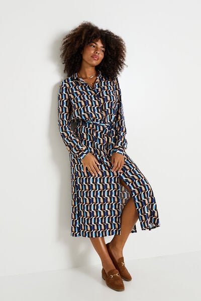 Robe chemise longue imprimée