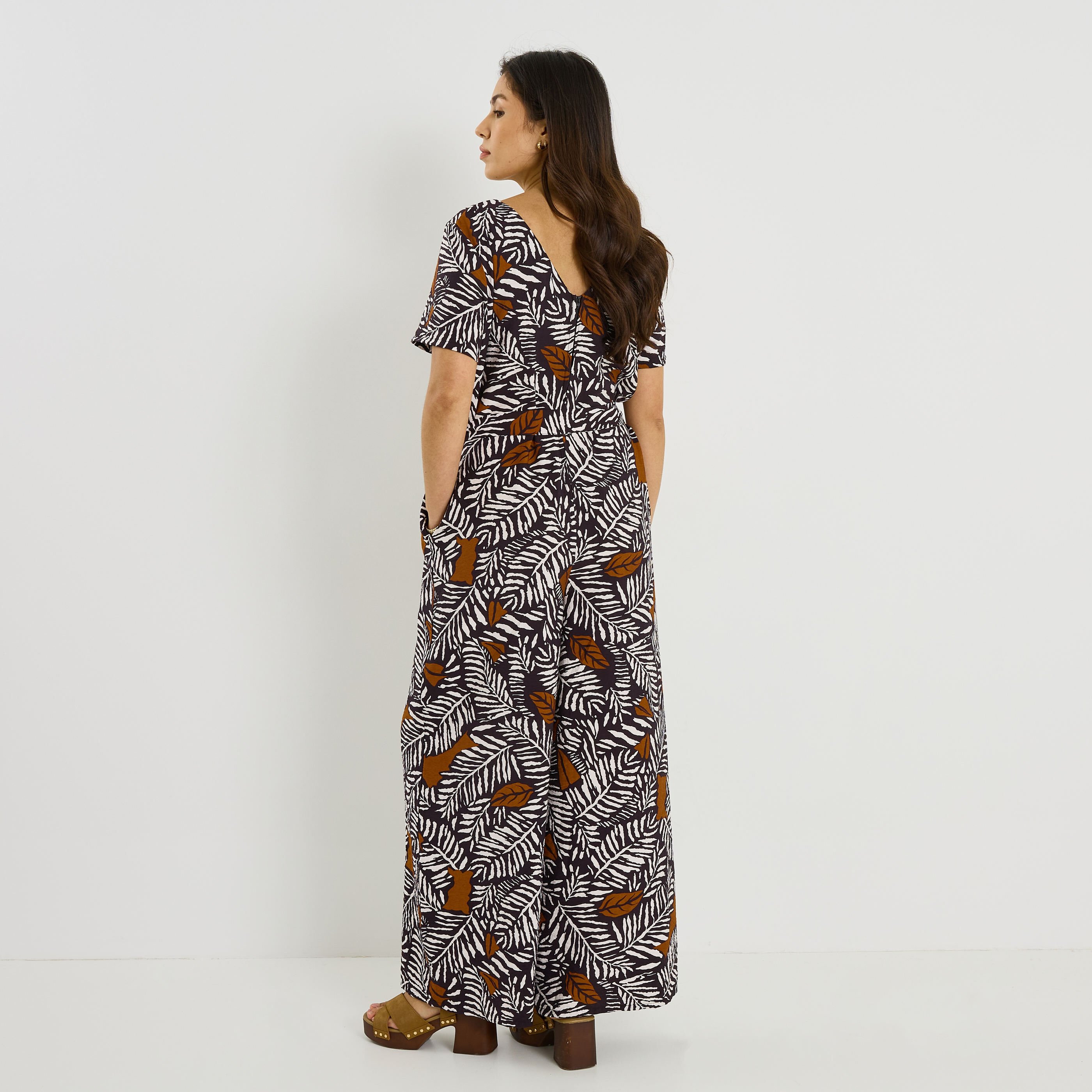 Combinaison fluide imprim&eacute;e femme