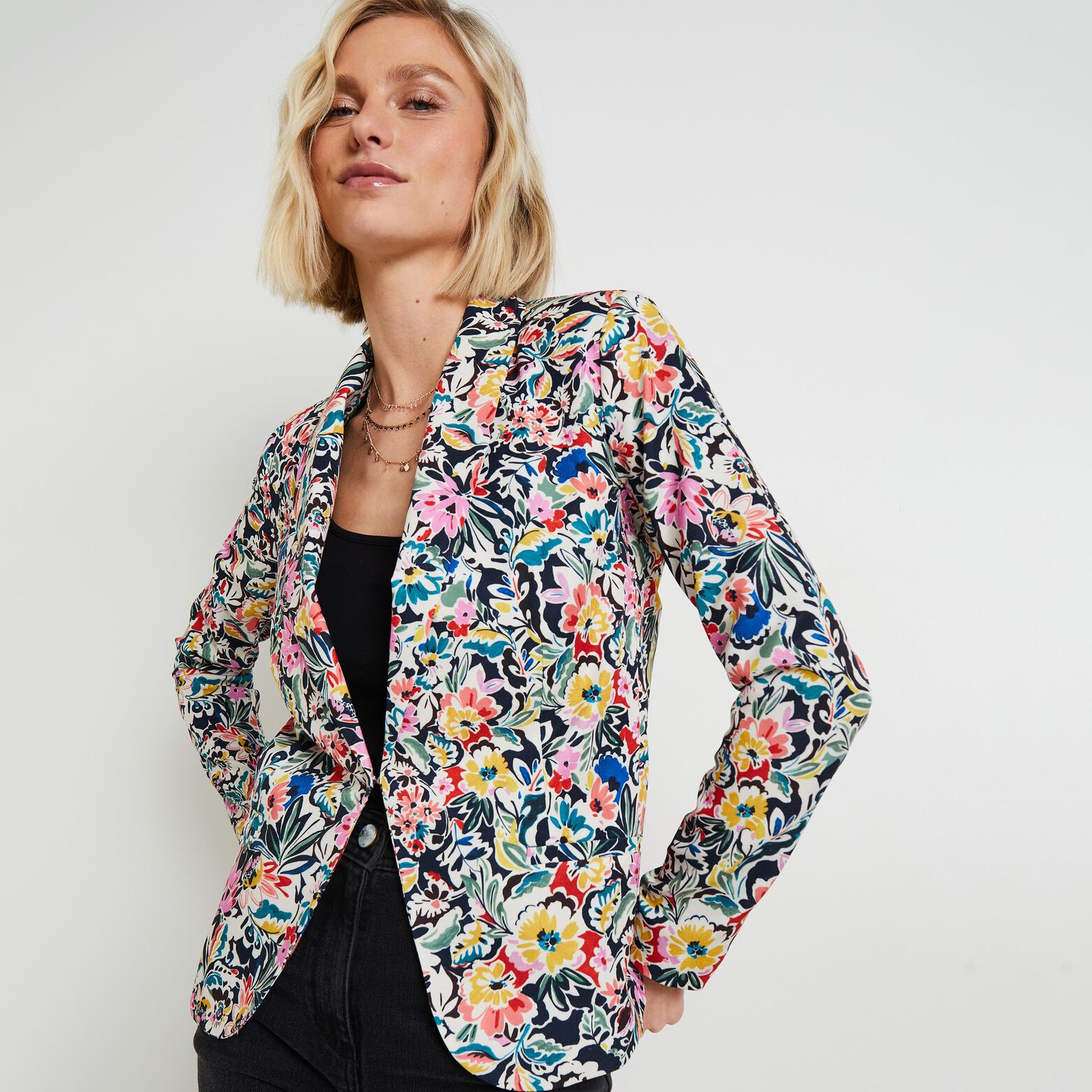Veste blazer imprimé femme