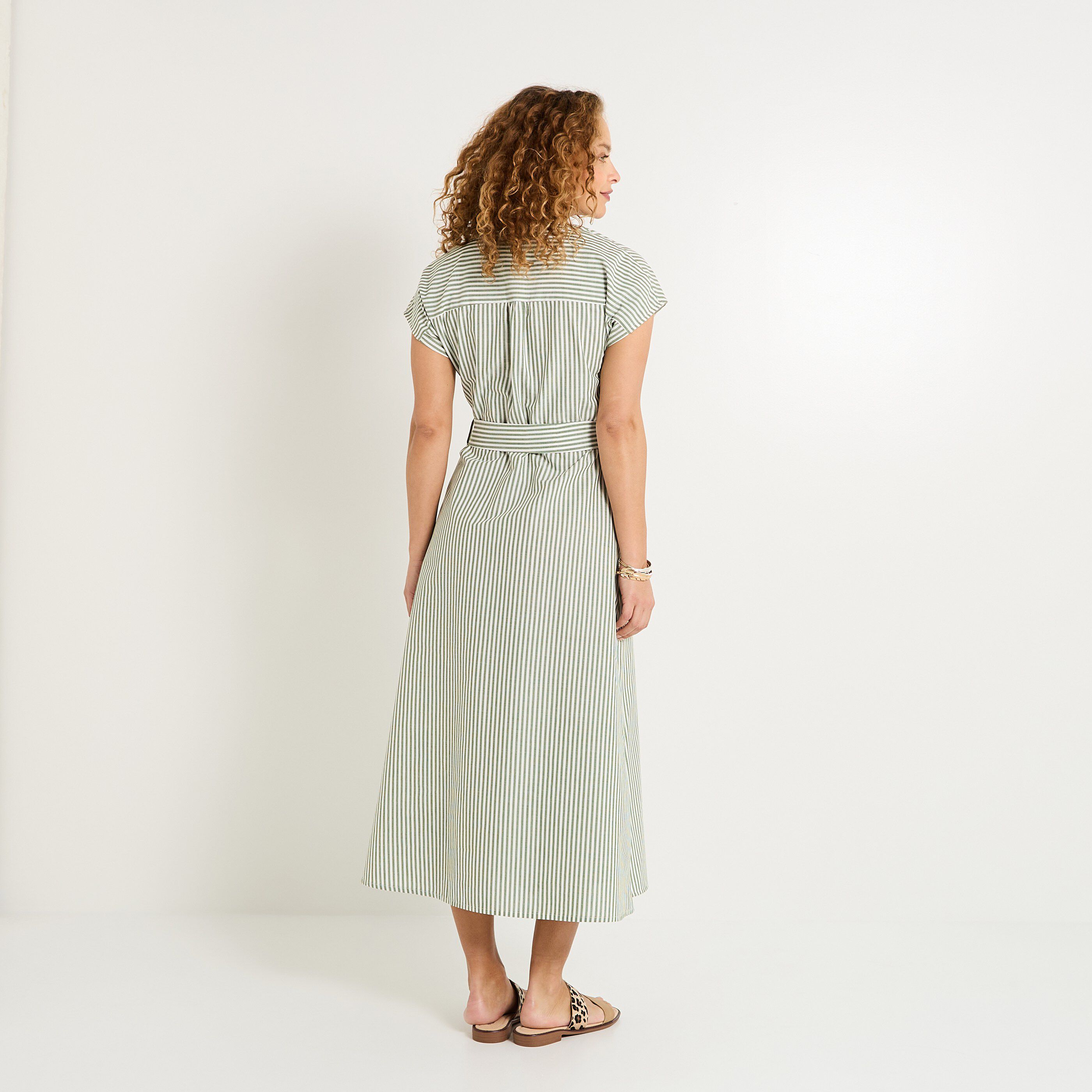 Robe longue ray&eacute;e femme