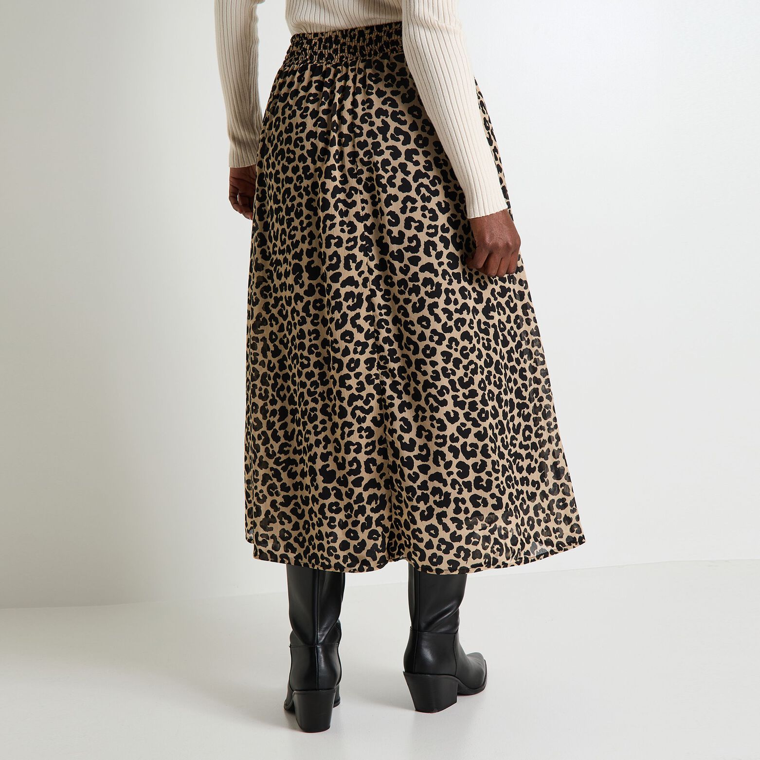Jupe imprimé léopard femme