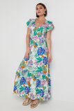 Robe longue imprimée femme