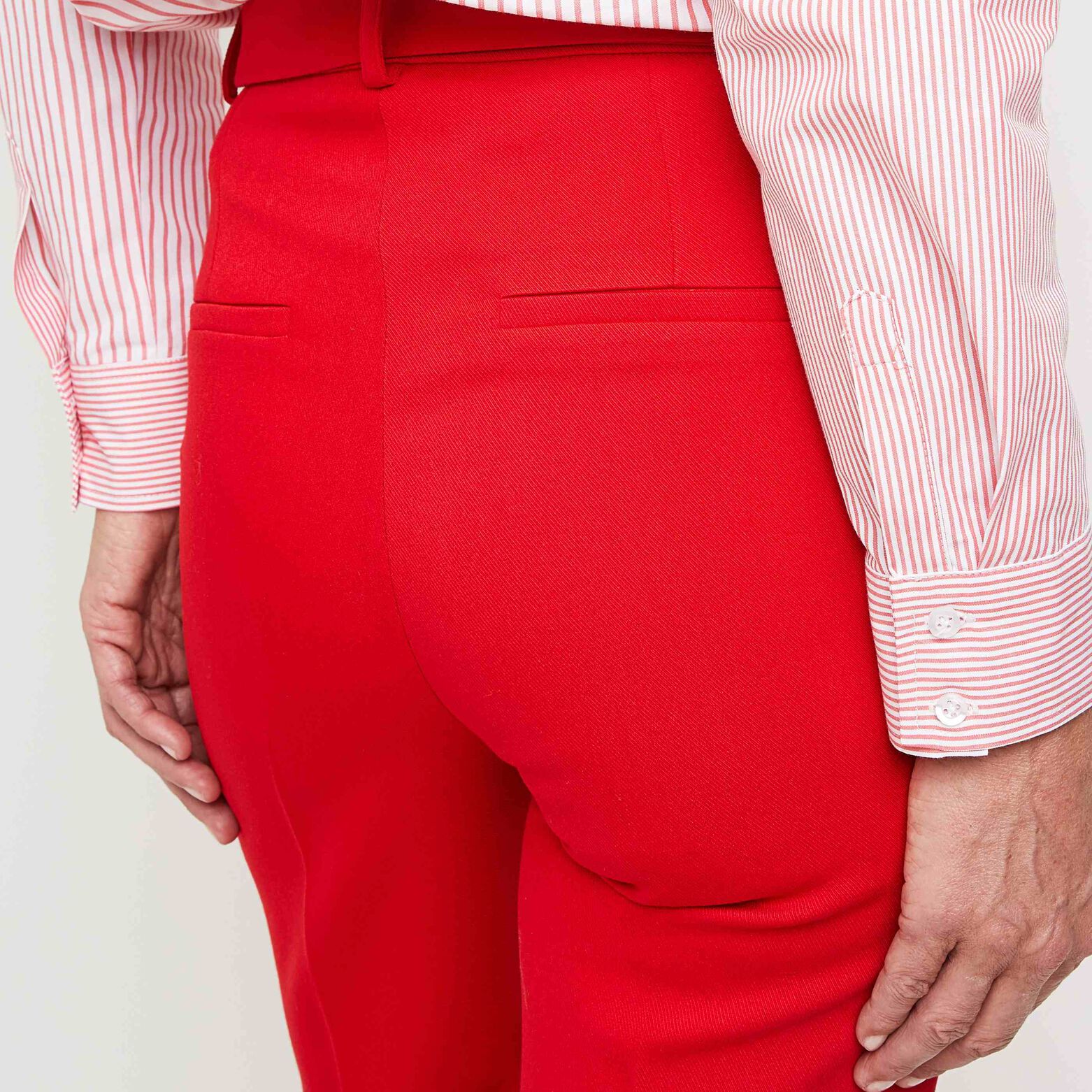 Pantalon flare rouge femme