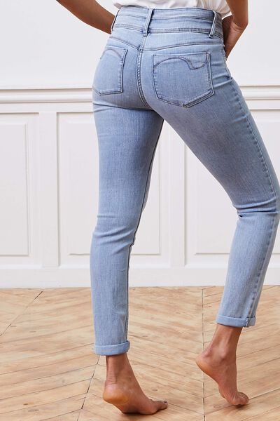 Jean raccourci taille haute HANOI femme