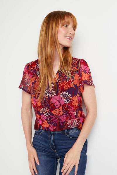 Blouse manches courtes femme