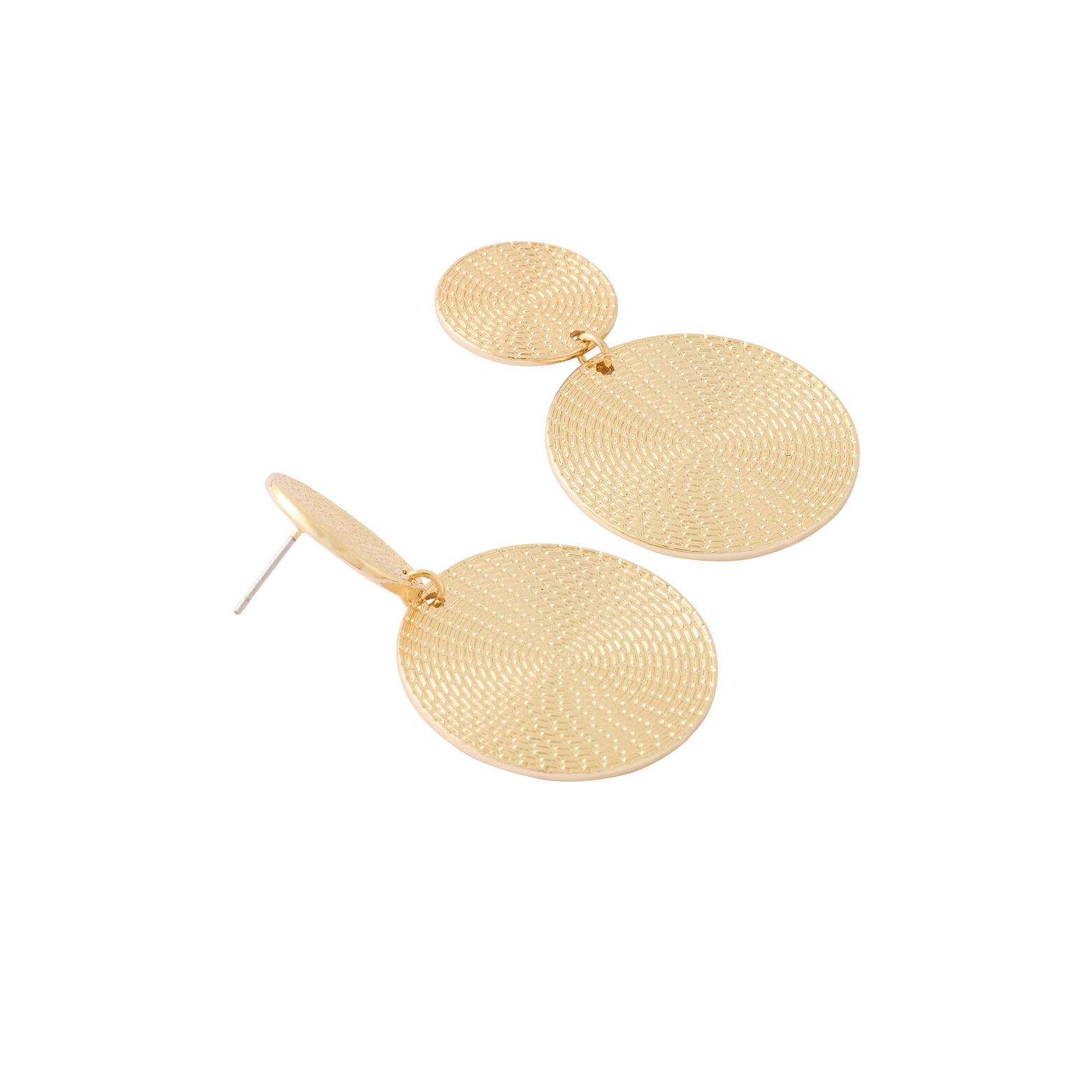 Boucles d'oreilles disques ciselés