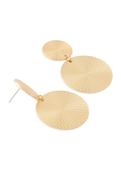 Boucles d'oreilles disques ciselés