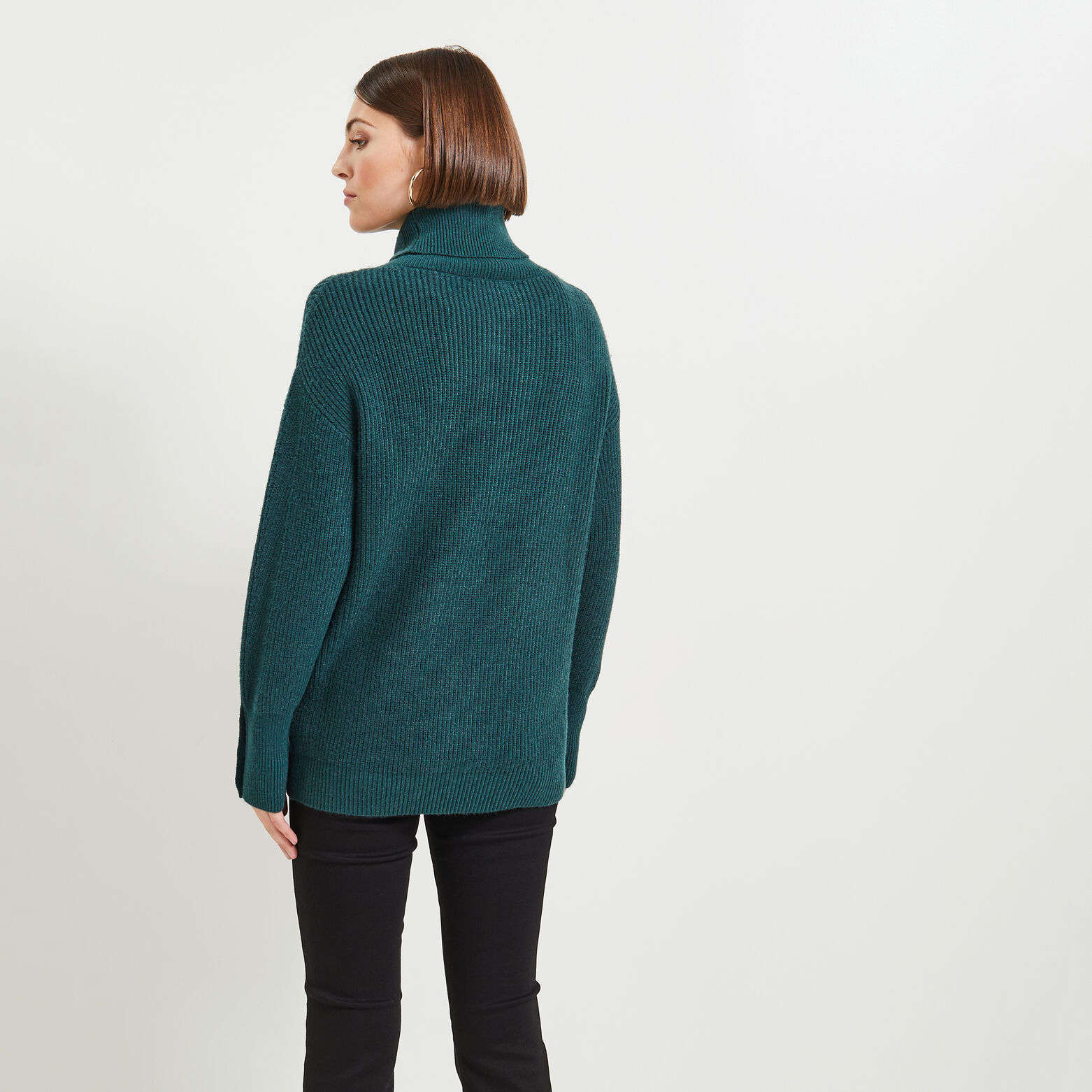 Pull col roulé femme