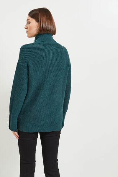 Pull col roulé femme