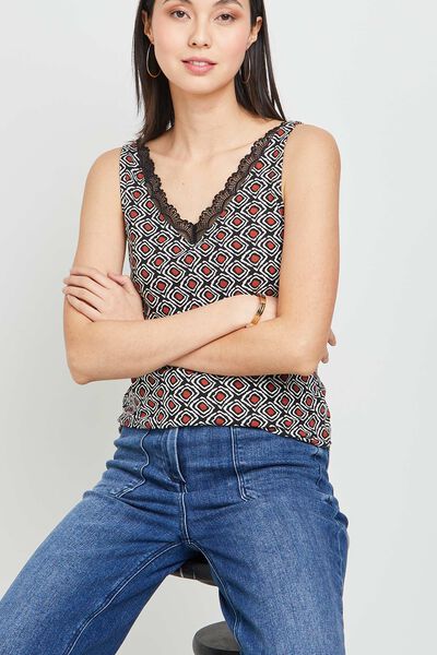 Top imprimé femme