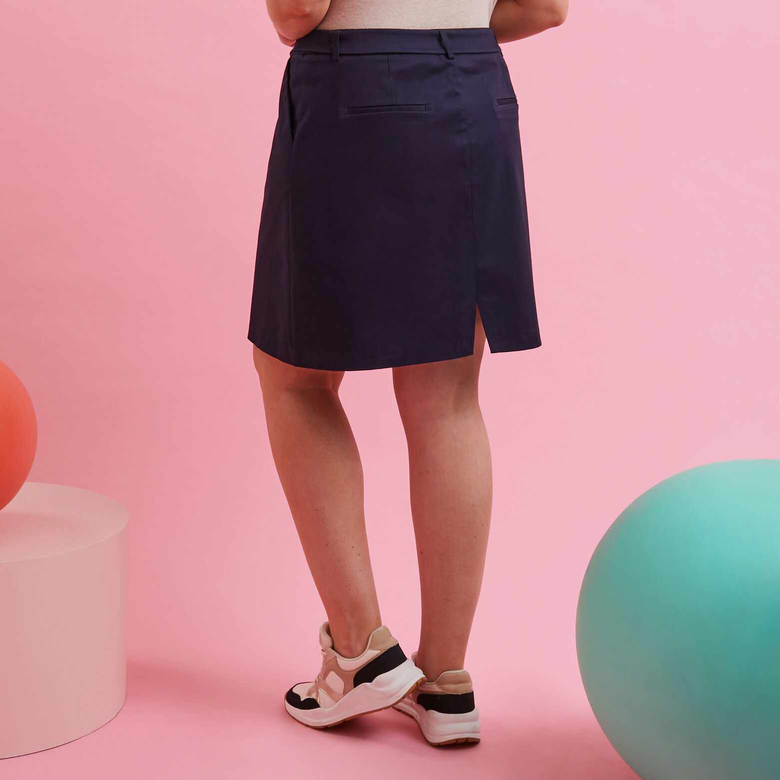 Jupe courte popeline femme
