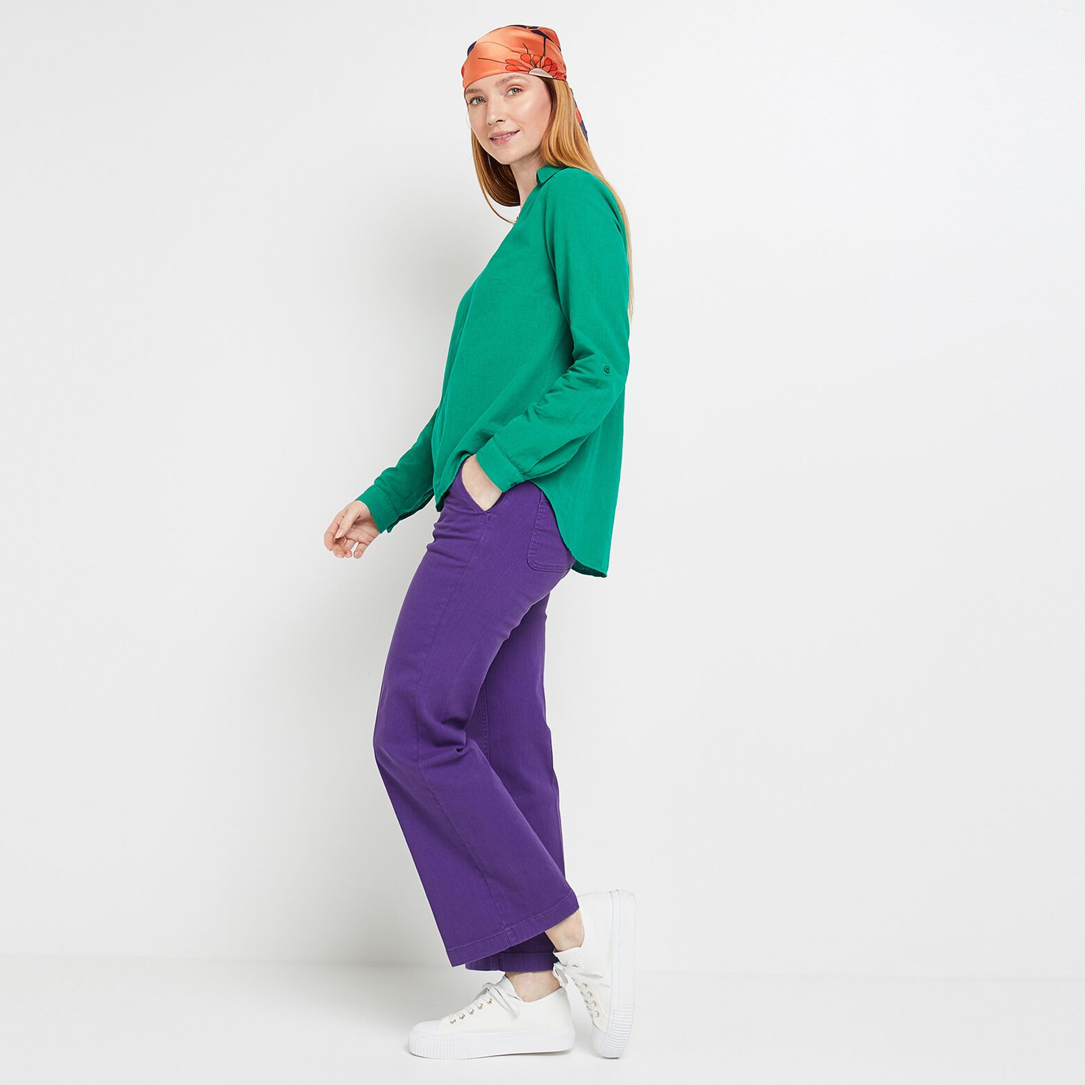 Jean flare raccourci femme