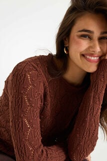 Pull col rond femme