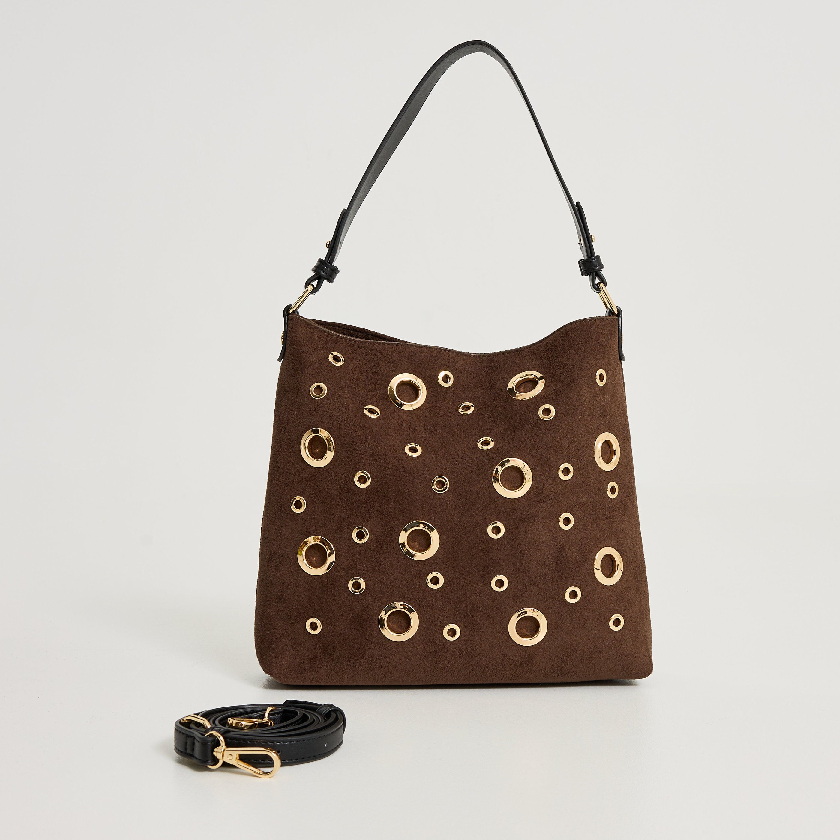 Sac su&eacute;dine &agrave; &oelig;illets femme