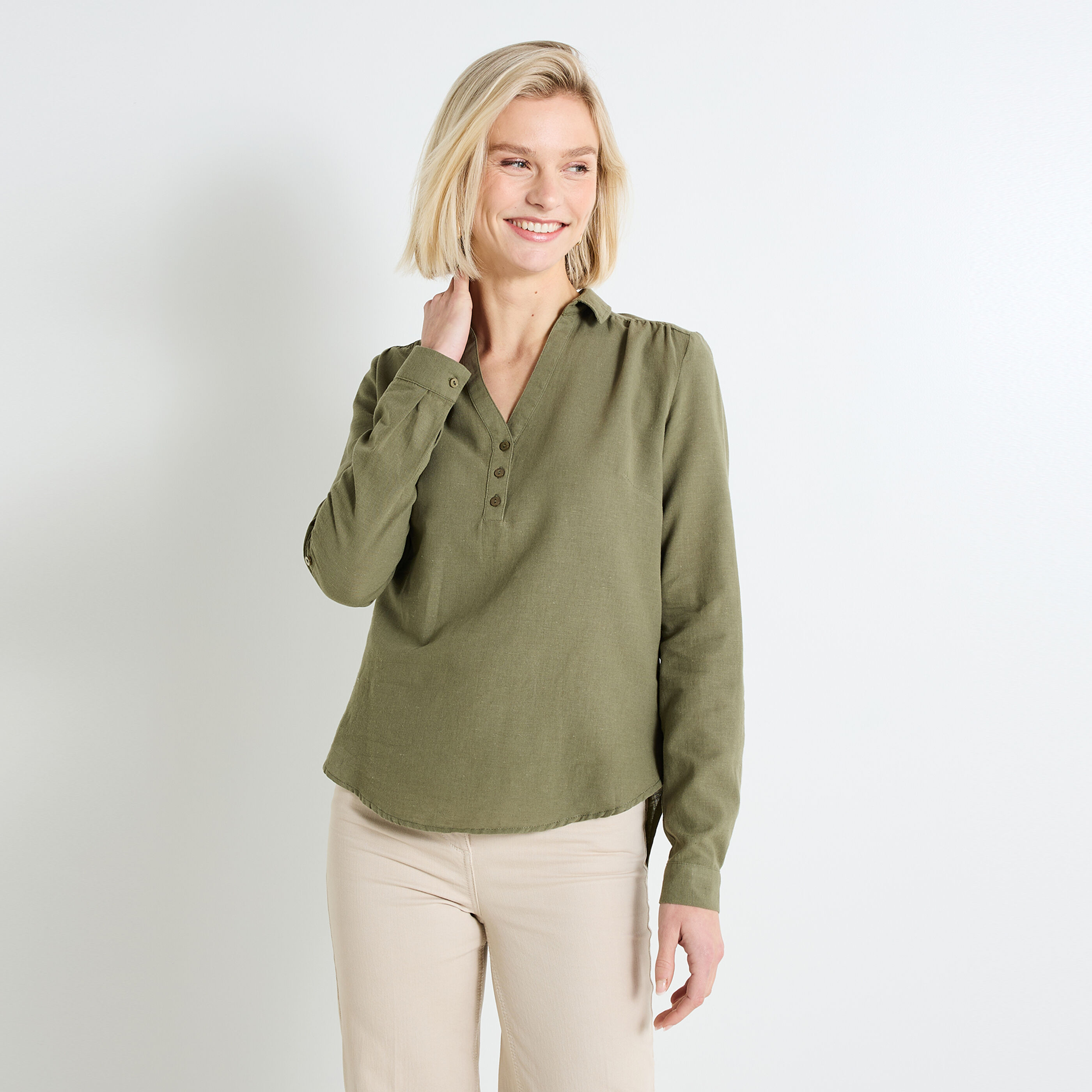Blouse col chemise femme