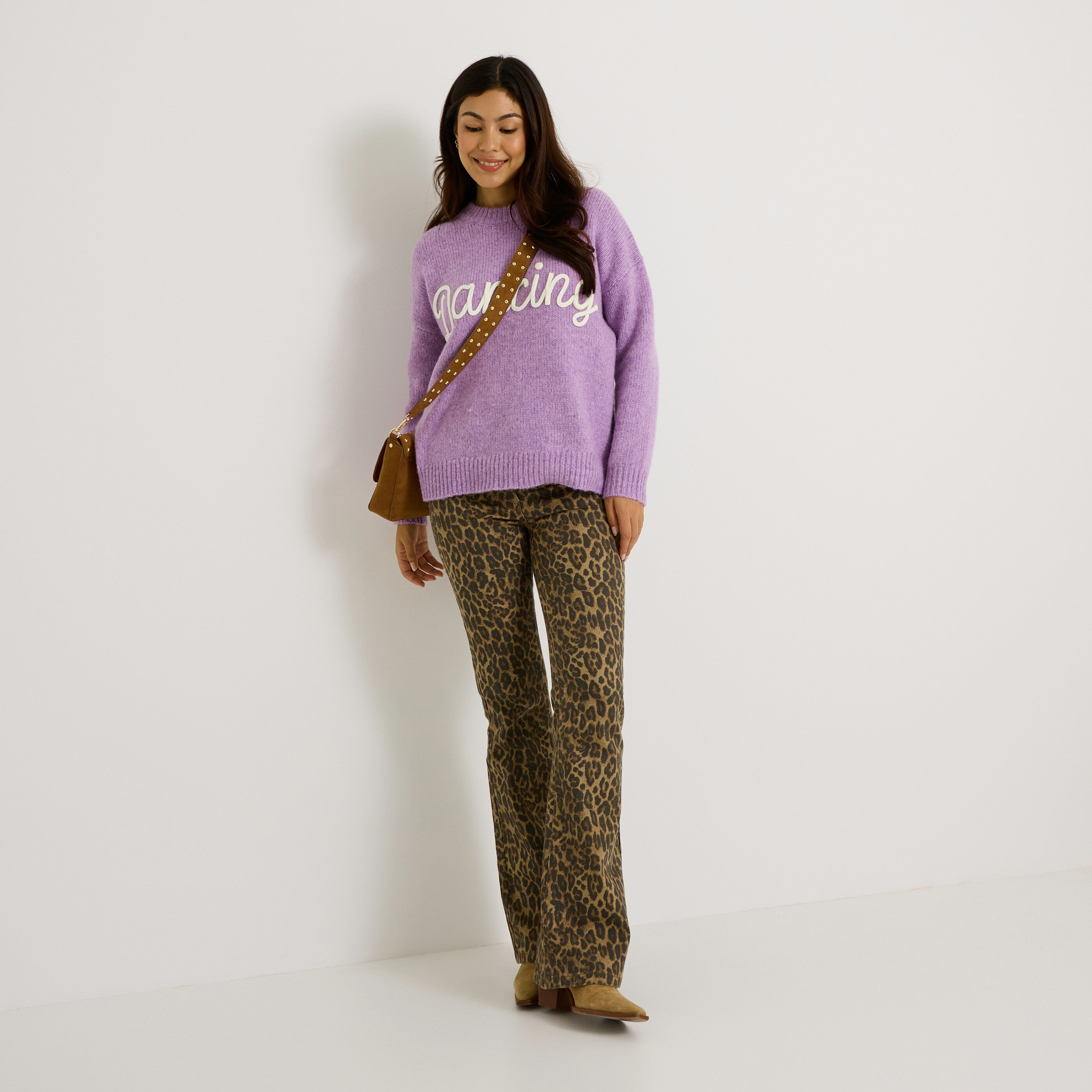 Pull loose message femme