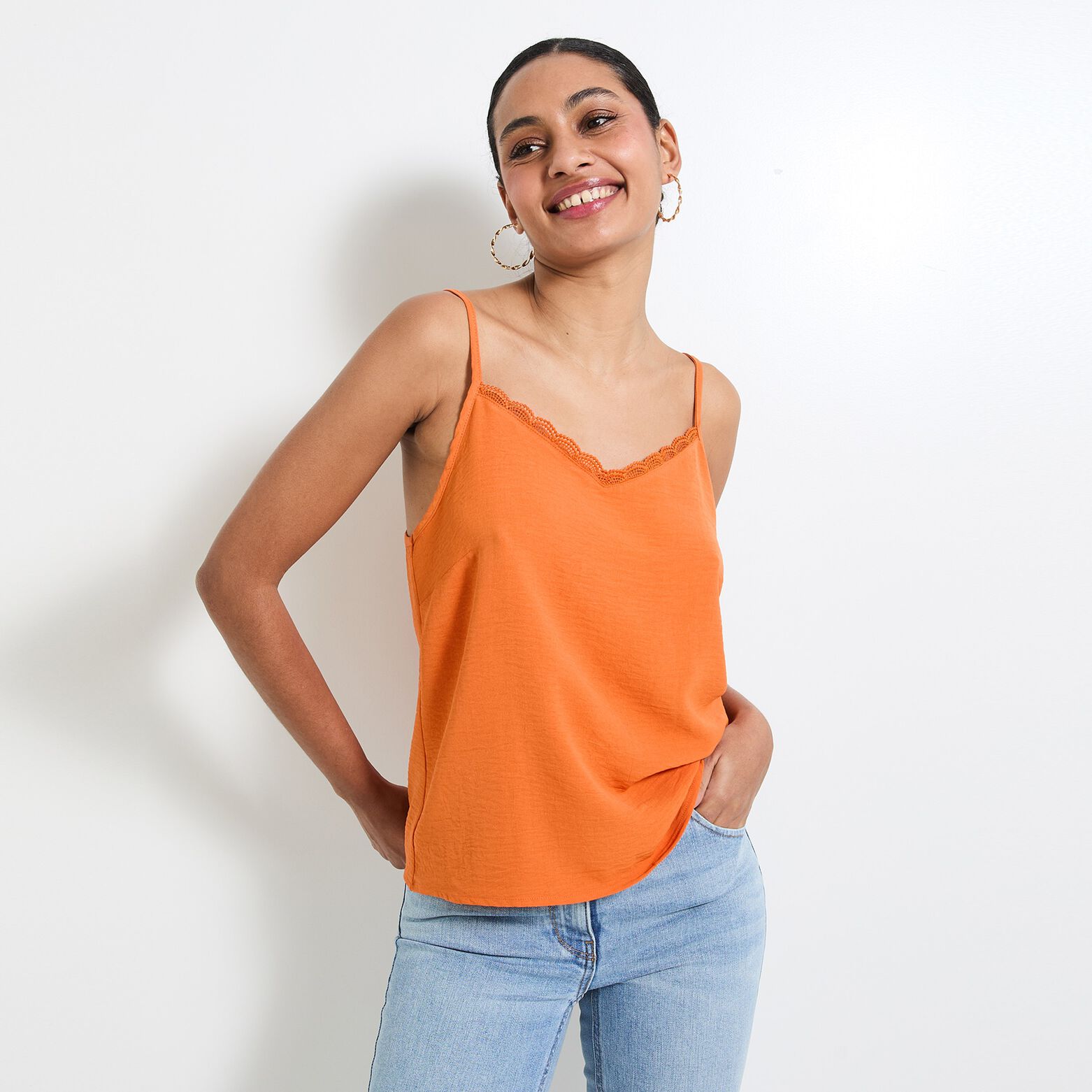 Débardeur col V femme