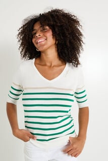 Pull manches courtes femme