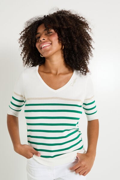 Pull manches courtes femme