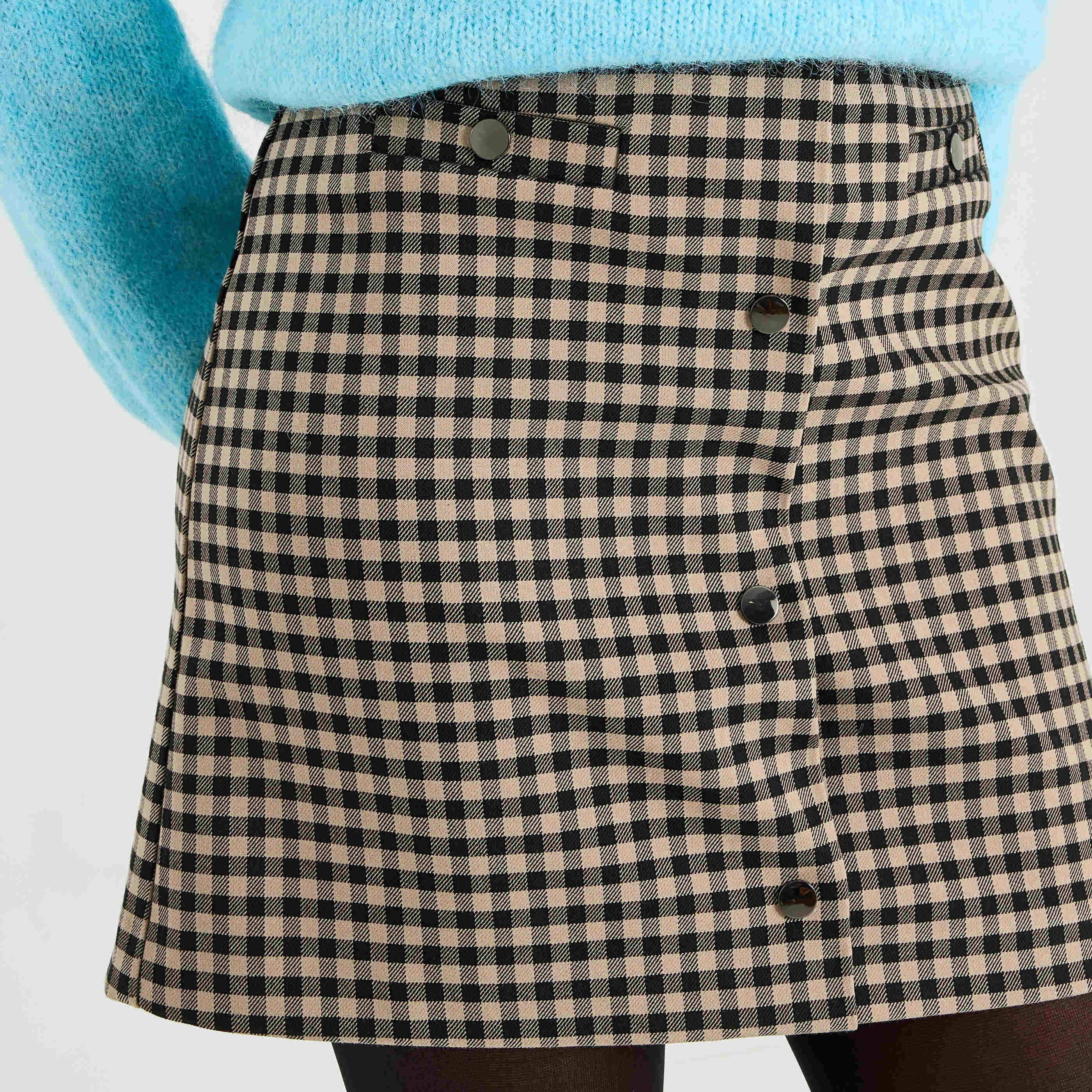 Jupe courte &agrave; carreaux