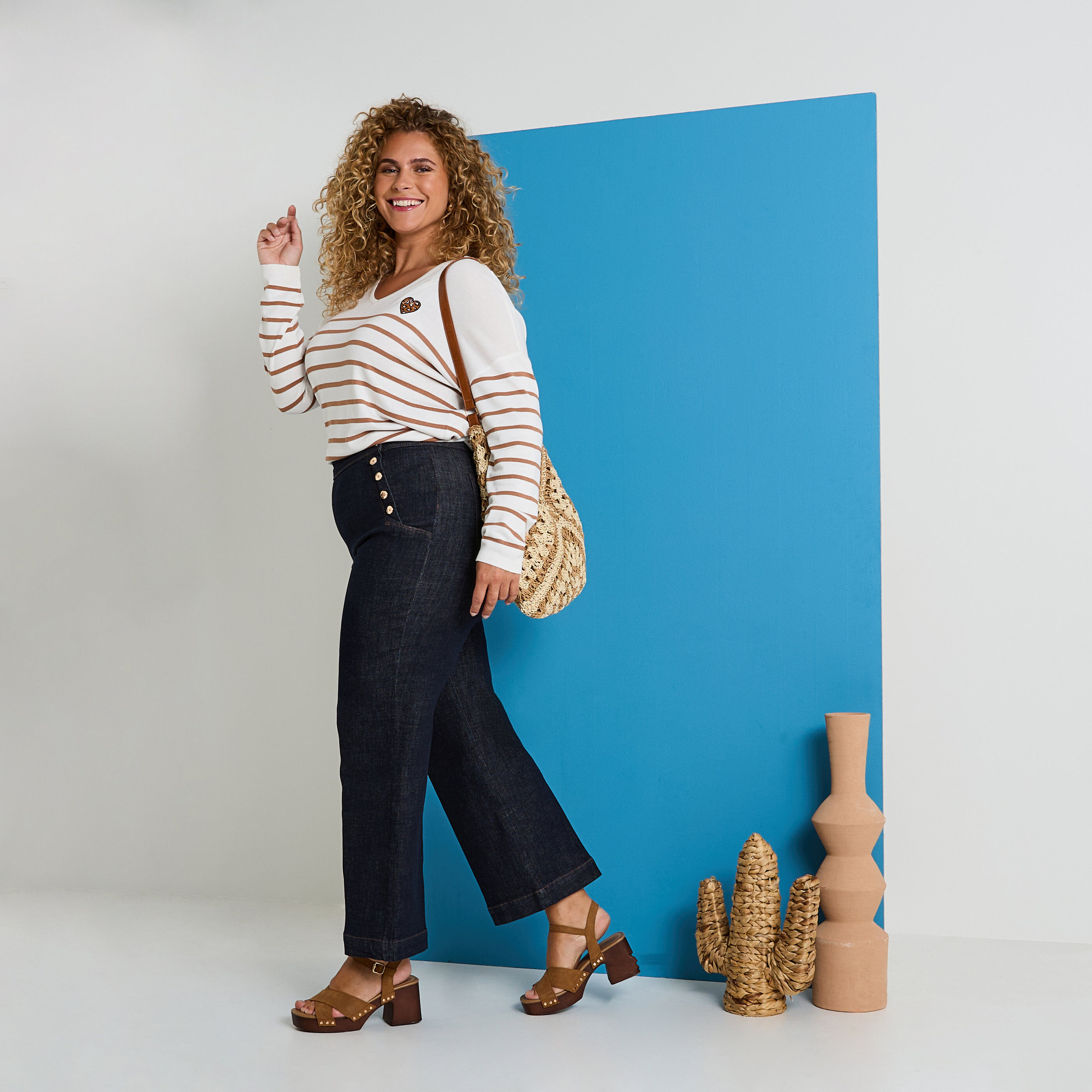 Jean flare POMPON F02 femme