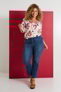 T-shirt imprimé cœurs femme