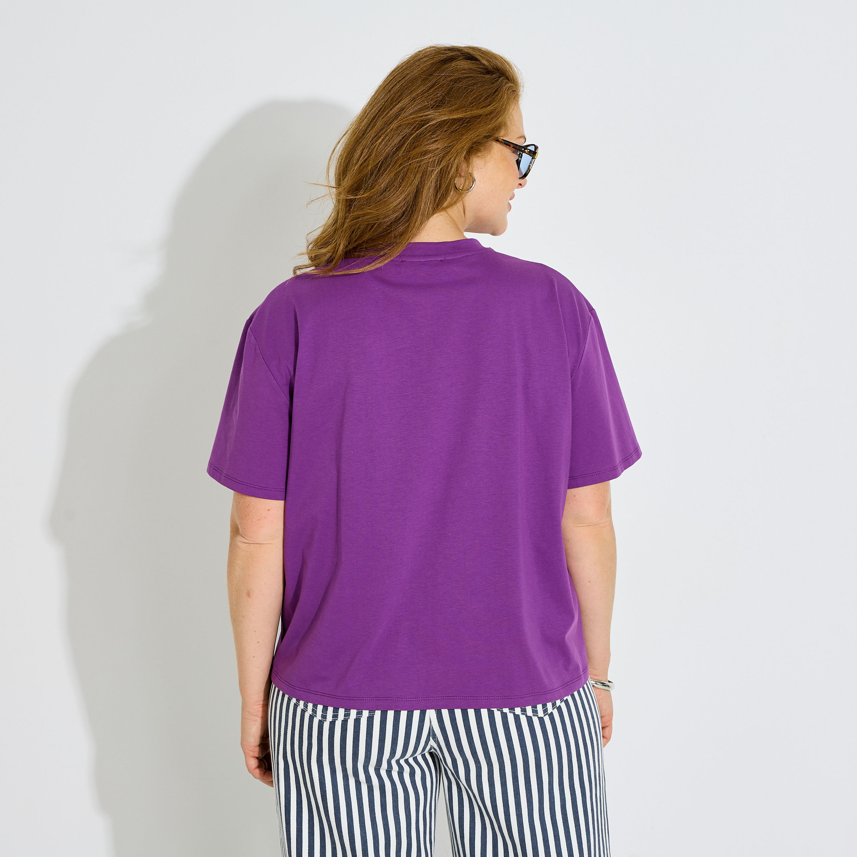 T-shirt manches courtes imprim&eacute; femme