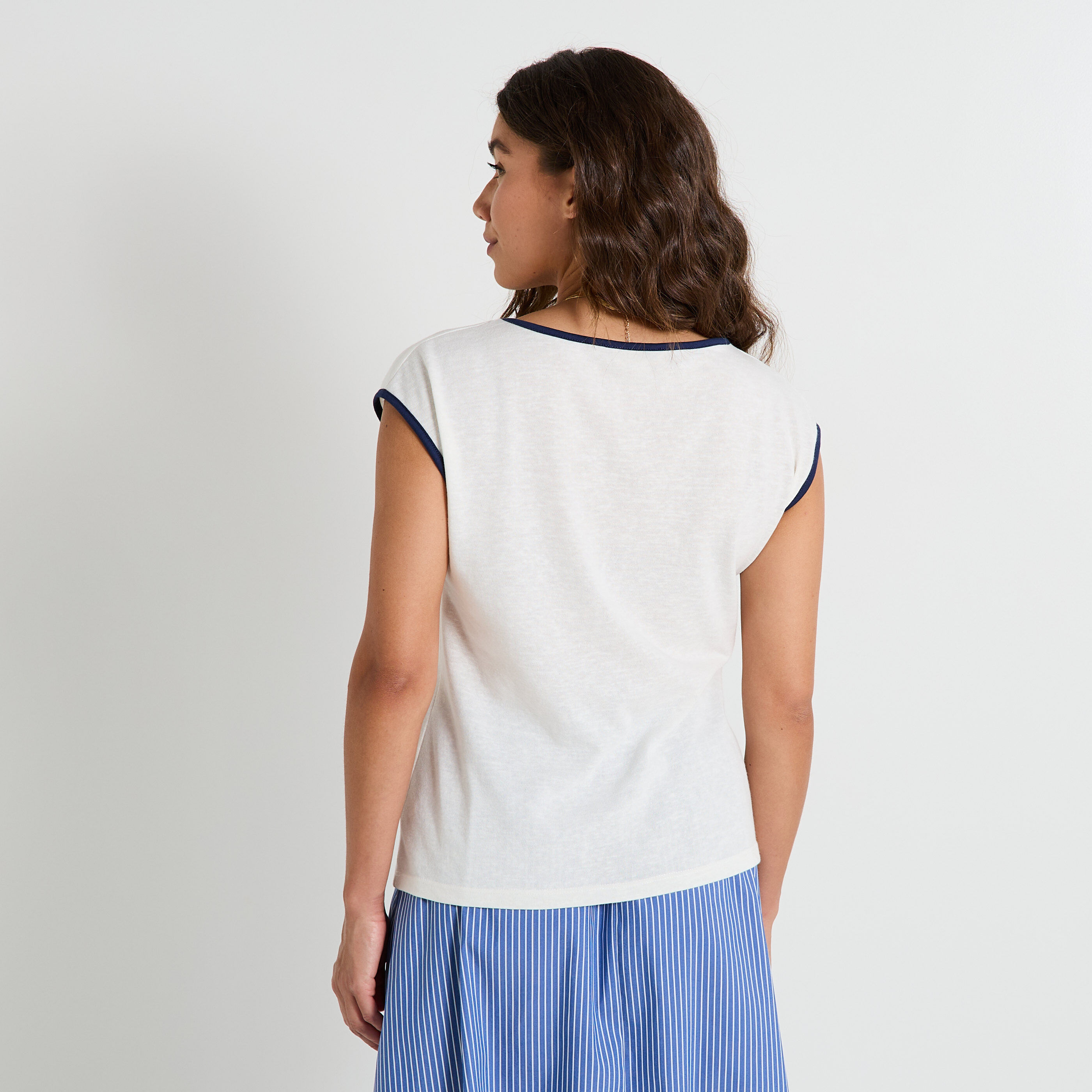 T-shirt message en sequins femme