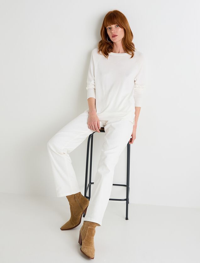 Pull col rond femme