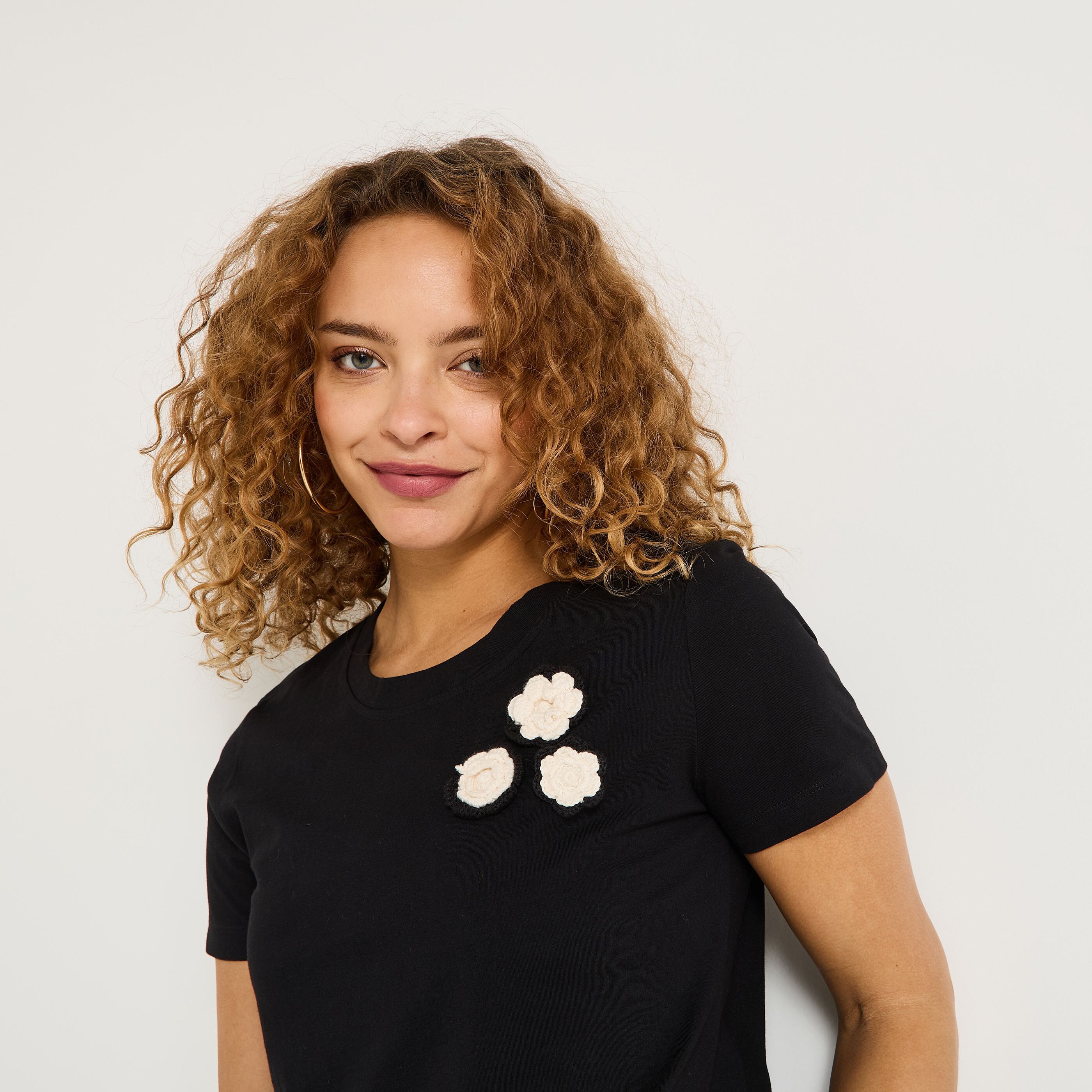 T-shirt col rond femme