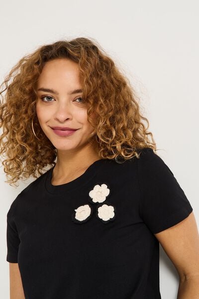 T-shirt col rond femme