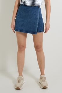 Jupe-short en denim femme
