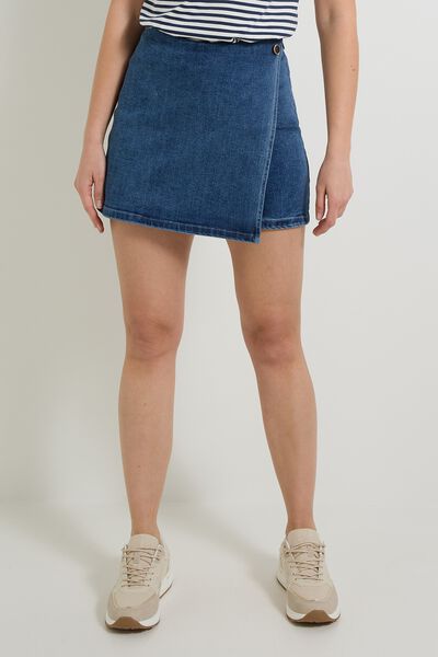 Jupe-short en denim femme