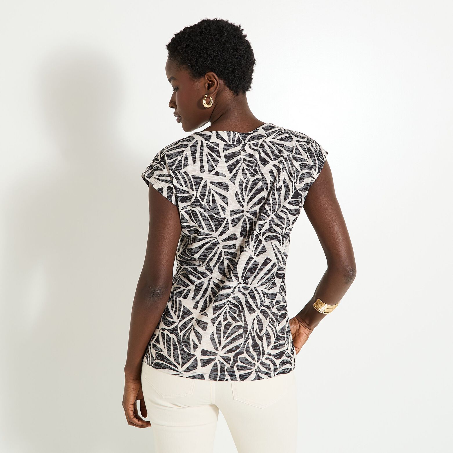 T-shirt col V femme