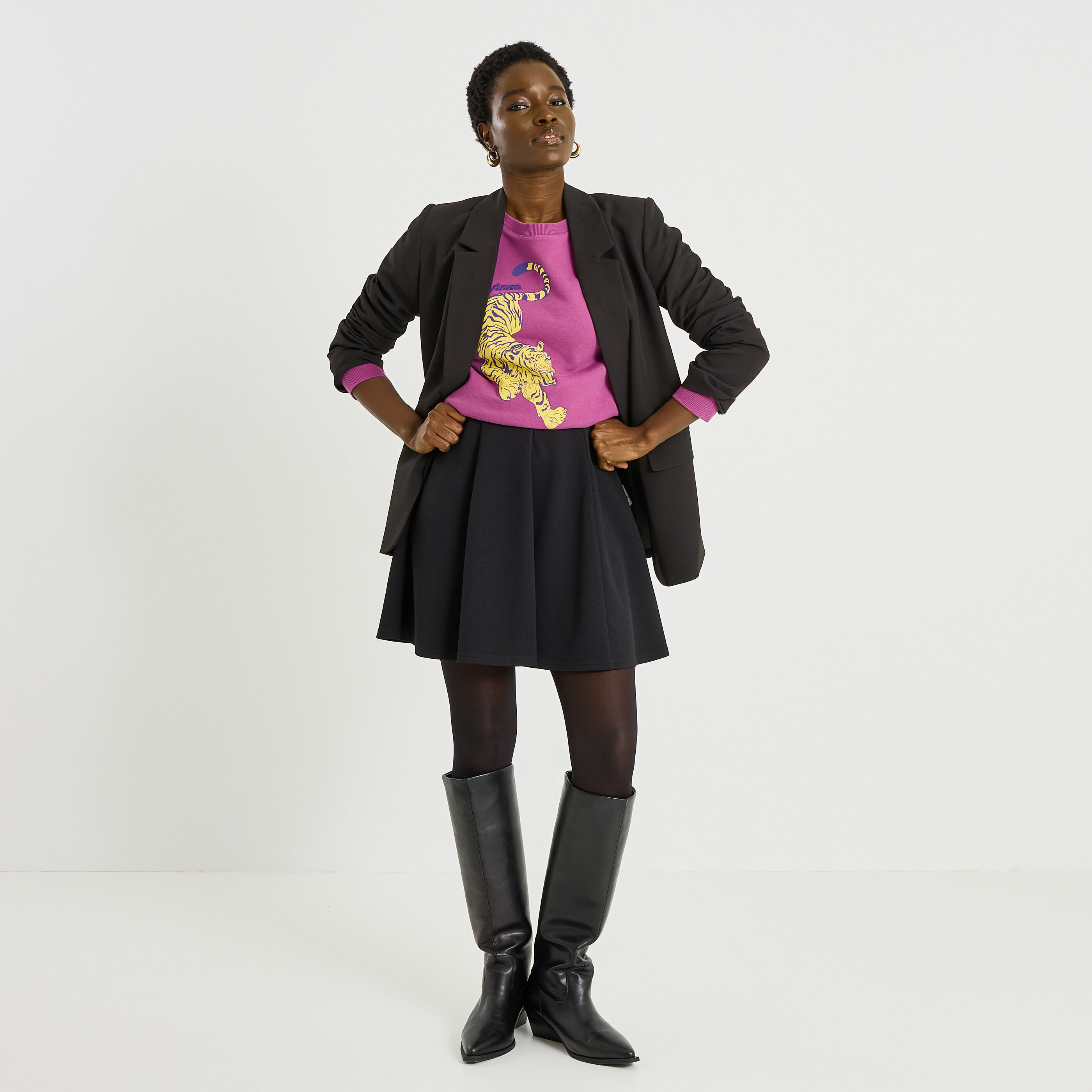 Jupe courte patineuse 