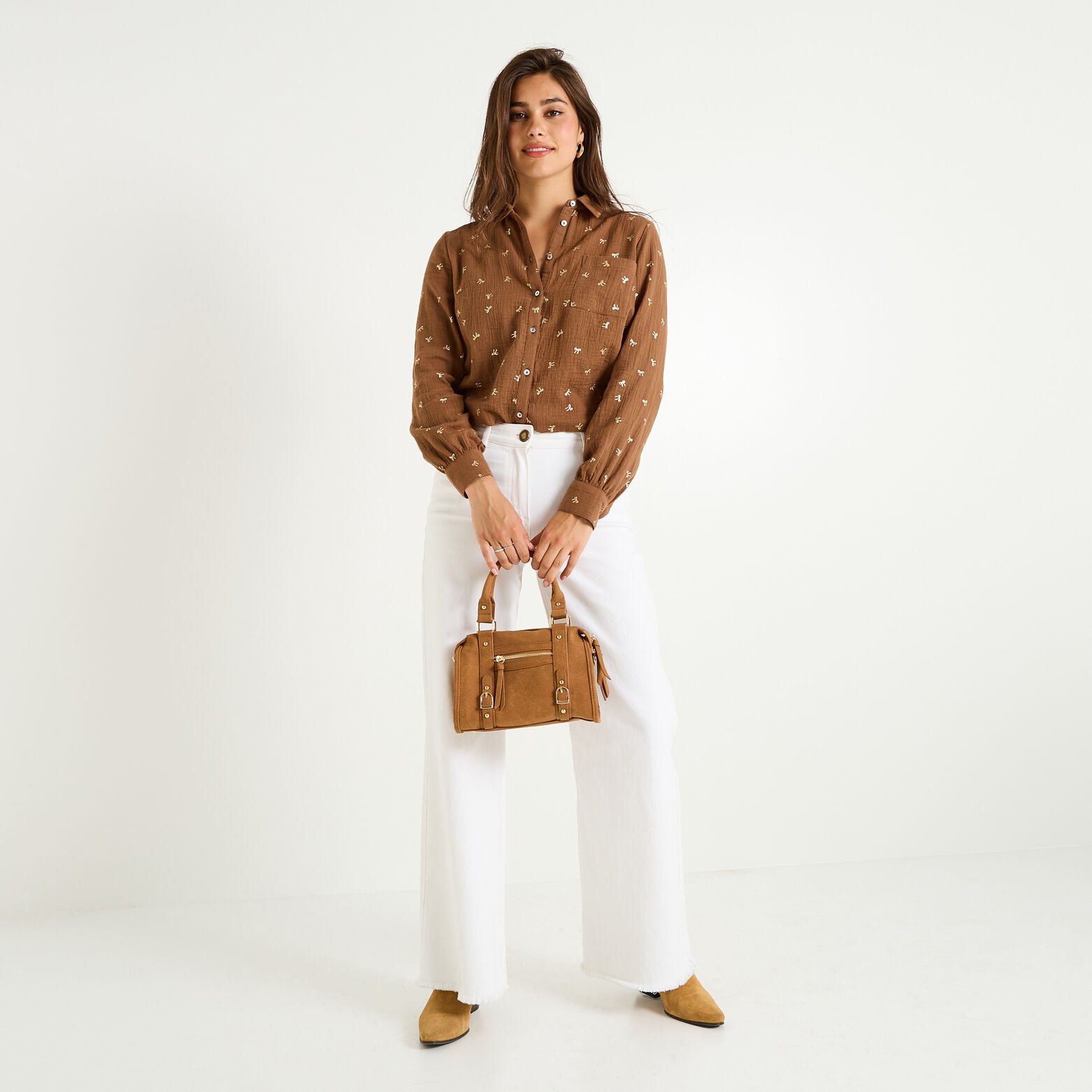 Chemise en gaze de coton femme