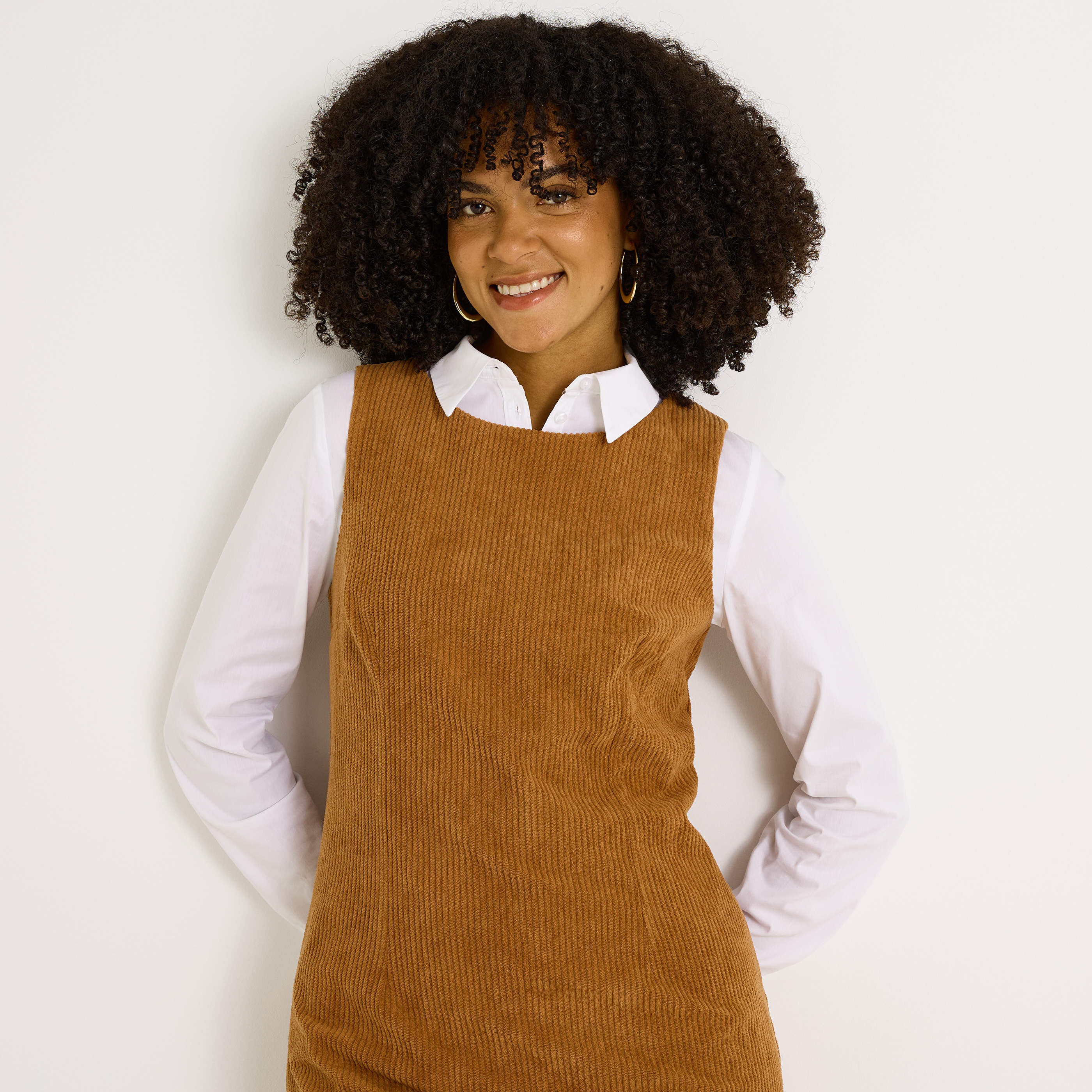 Robe velours sans manches femme