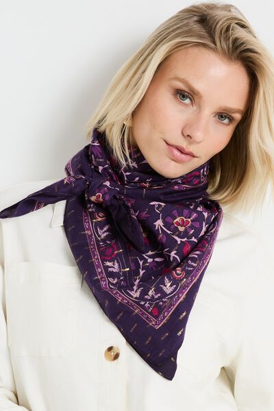 Foulard carré imprimé femme