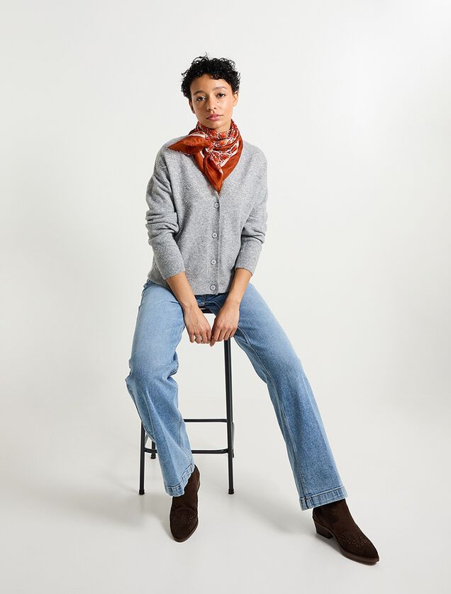 Gilet col V femme